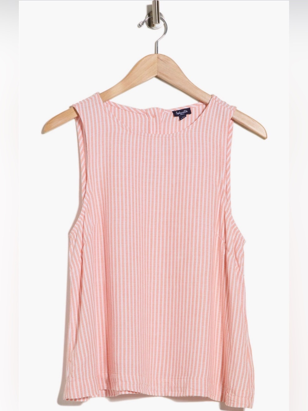 Splendid Striped Gingham Shell Sleeveless Top - Picture 3 of 3
